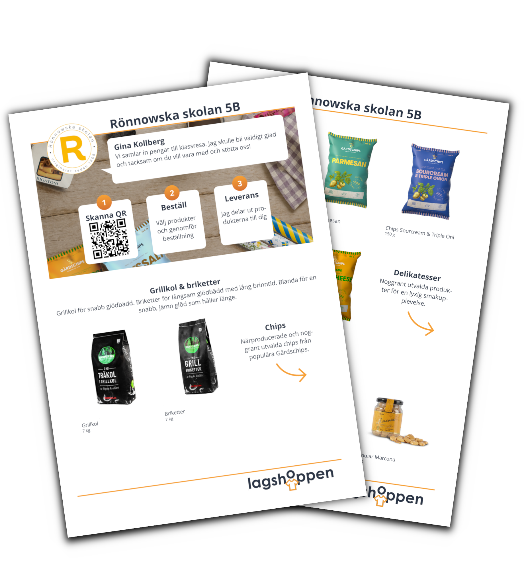 Ett säljblad som visar hur enkelt det är att tjäna pengar med grillkol och briketter