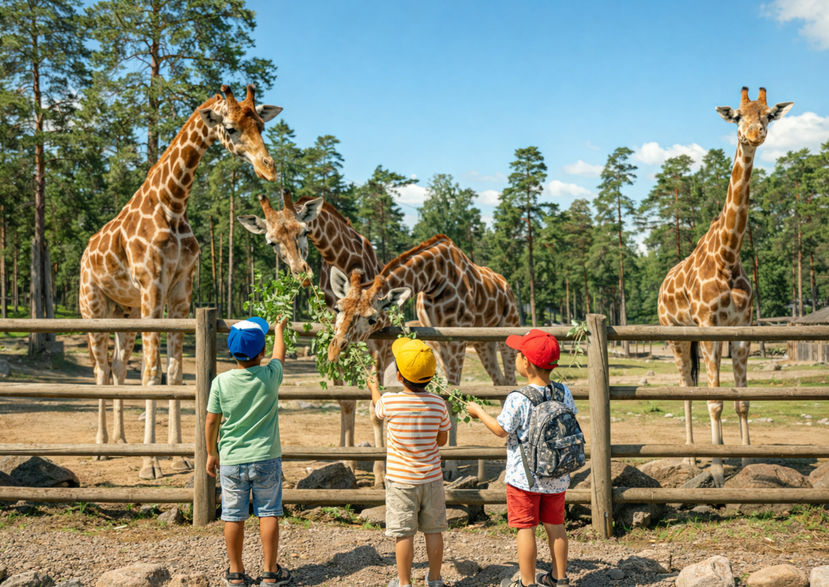 Skolklass på Kolmården