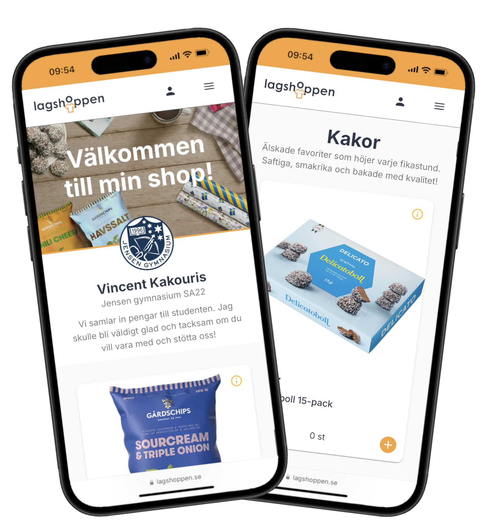 Sälja kakor med klassen