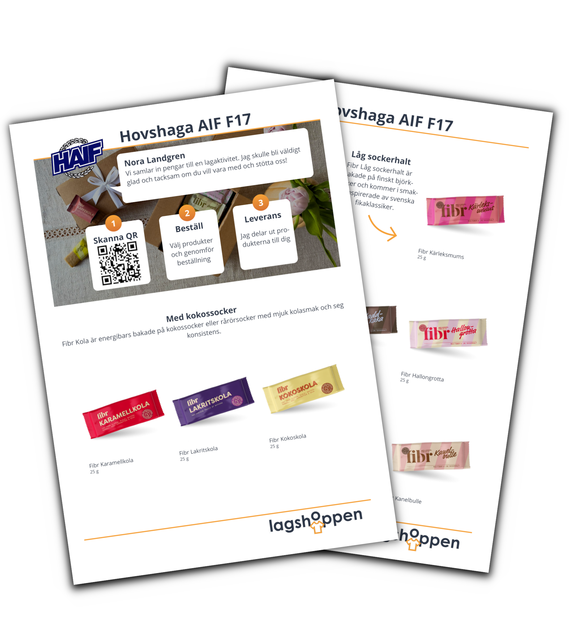 Ett säljblad och en mobiltelefon som visar enkel barsförsäljning