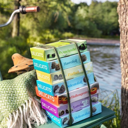 Kokosbollar, punschrullar och hallongrottor är något för den som vill sälja Delicato produkter