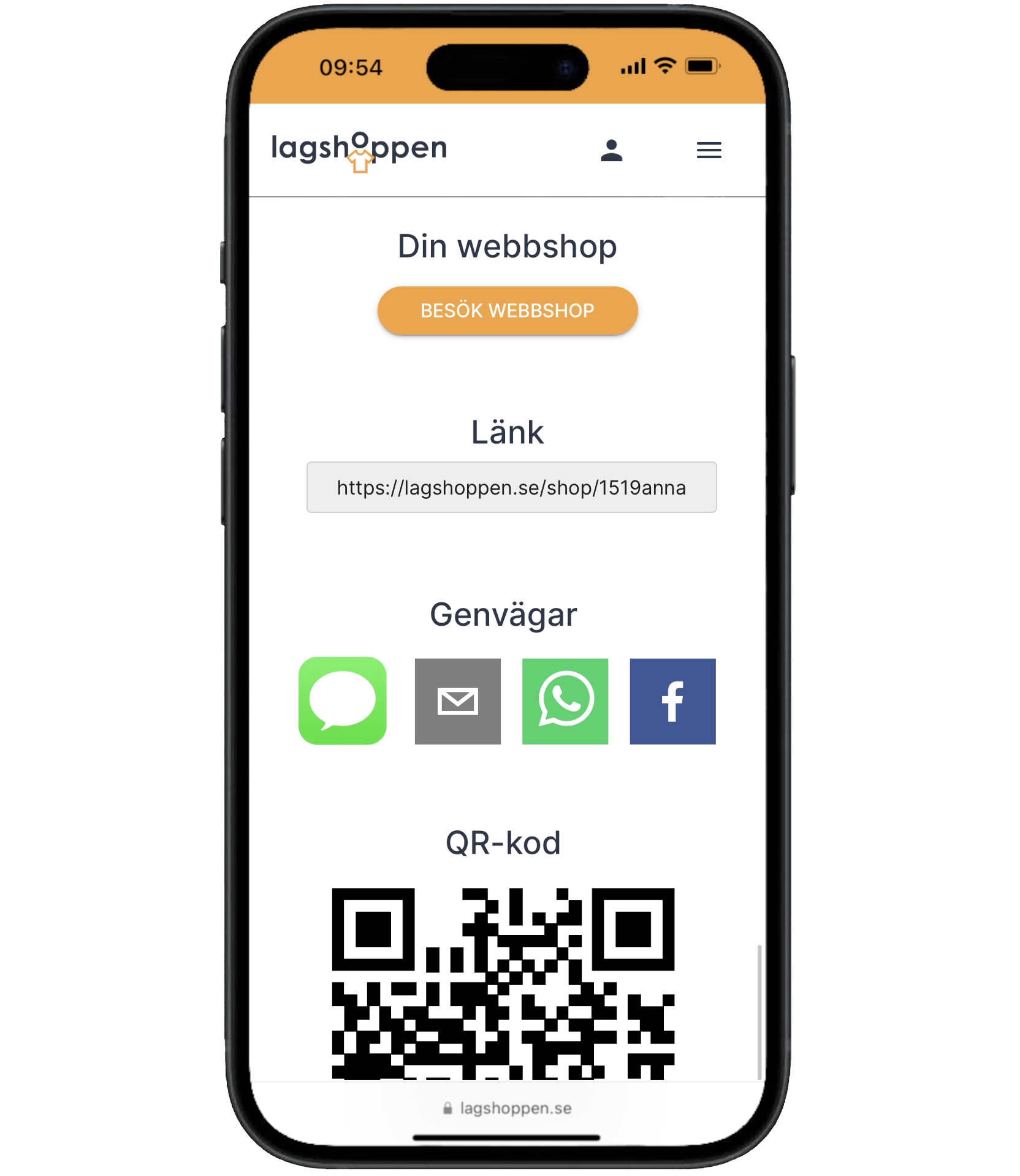 En telefon som visar på några sätt att sälja med Lagshoppen