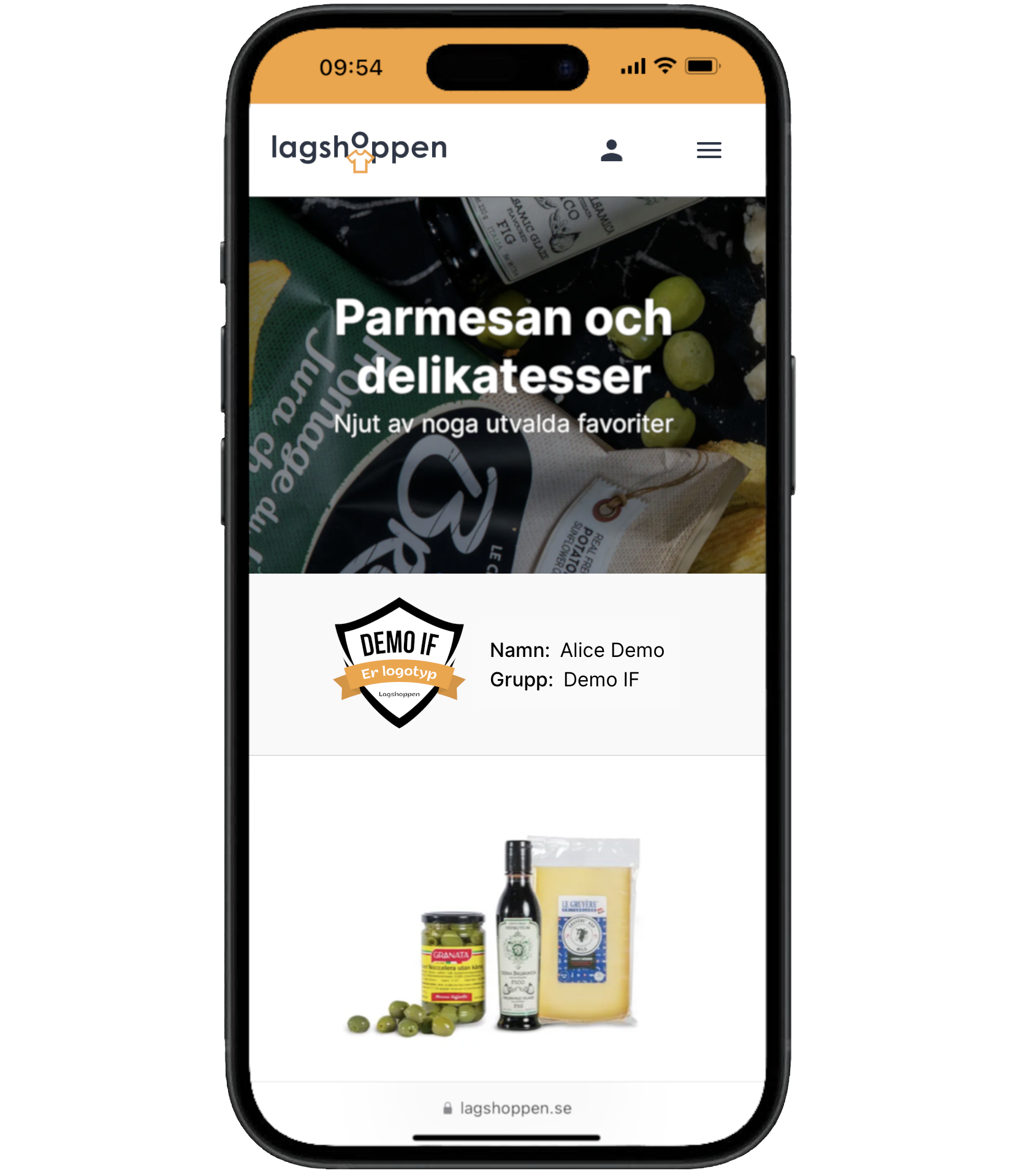 Exempel på hur en webbshop kan se ut vid försäljning till student